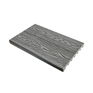 Доска-ступень полнотелая ДПК Step 3D 320x24 мм, серый 4 м С6081