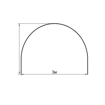Дуга для оцинкованной теплицы 3м  25*25 (0,65ШАГ), шт Л4702