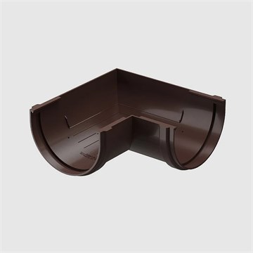 Угол желоба универсальный 90° Docke Standard тёмно-коричневый 120 мм С7521