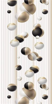 Панель ПВХ (520) шары на бежевом 2,7x0,25x0,008 м К0377