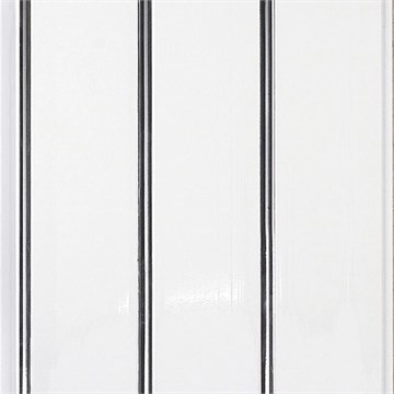 Панель ПВХ белая глянец хром 3-полосы 3x0,24x0,008 м Д1207