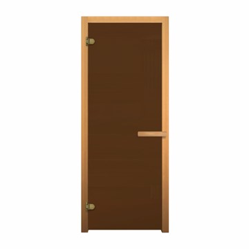 Дверь стекло Бронза Матовая 1700*700мм (6мм, 2 петли 716 GB) (Магнит) (ХВОЯ) 12472