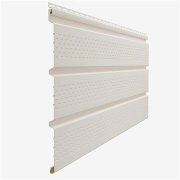 Софит Docke Standard T4 перфорированный 3000×305 пломбир 0,92м2/шт (16шт/уп) С7949