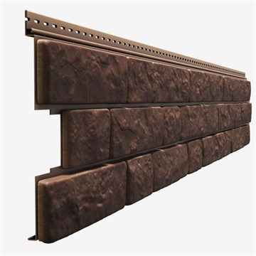 Сайдинг Docke LUX, под камень Bergart 1809×285 кедровый орех 0,52 м2 (14 шт/уп) С6799