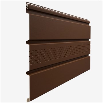 Софит Docke Standard 4Т с центральной перфорацией 3000×305 каштан 0,92 м2 (16шт/уп) С6741