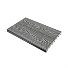 Доска-ступень полнотелая ДПК Степ 3D 320x24 мм, серый 3 м С6073