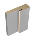 Коробочный брус ПВХ 70х26х2070 мм Сатин серый телескоп с уплотнителем Р3531