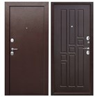 Дверь металл Гарда 6 см Венге 960х2050 мм правая И8811