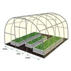 Комплект грядок для теплицы 3*4 из трех грядок (0,65*3,75 м-2 шт,0,5*3 м-1 шт), высота 0,2 м К1493
