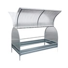 Парник под поликарбонат (БАБОЧКА) 2м*1м*0,87м оцинкованный 20*20 (борт 15,Zn) Г1506