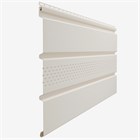 Софит Docke Standard 4Т с центральной перфорацией 3000×305 Пломбир 0,92м2 (16шт/уп) С6740