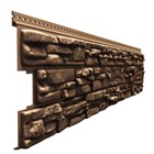 Сайдинг Docke LUX, под камень Rocky 1787×285 кедровый орех 0,51м2 (12шт/уп) С6809