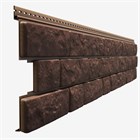 Сайдинг Docke LUX, под камень Bergart 1809×285 кедровый орех 0,52 м2 (14 шт/уп) С6799